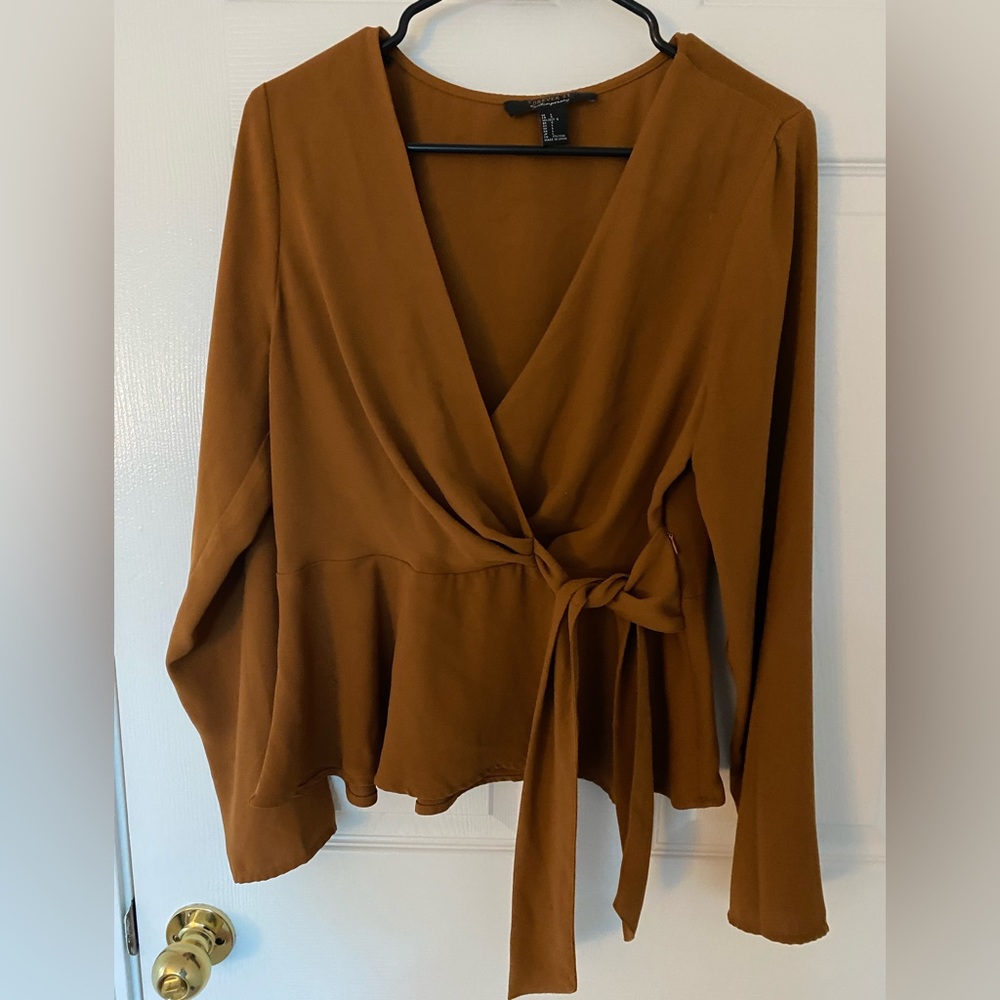 Flattering Rust Top